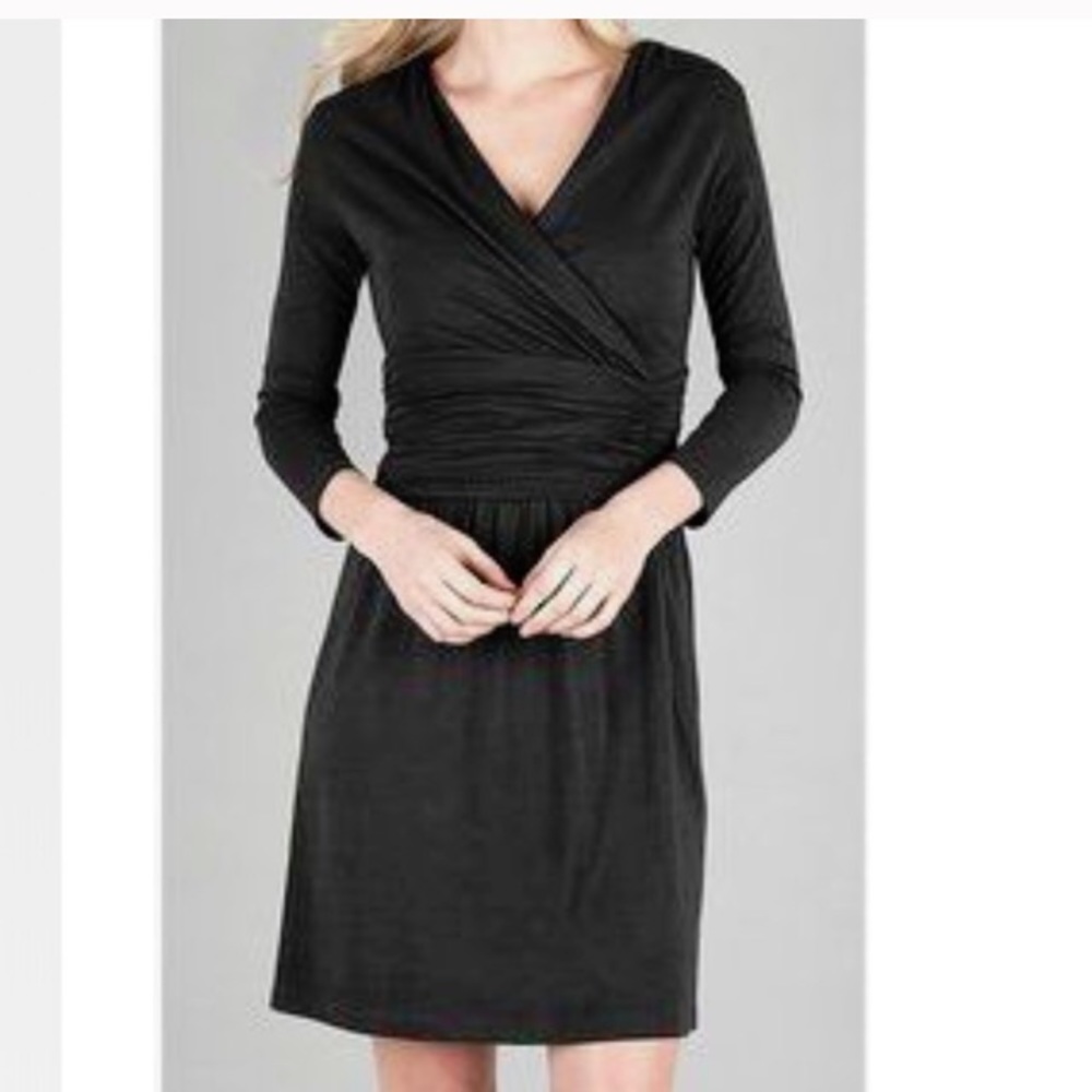 Lilla P Black Wrap Dress